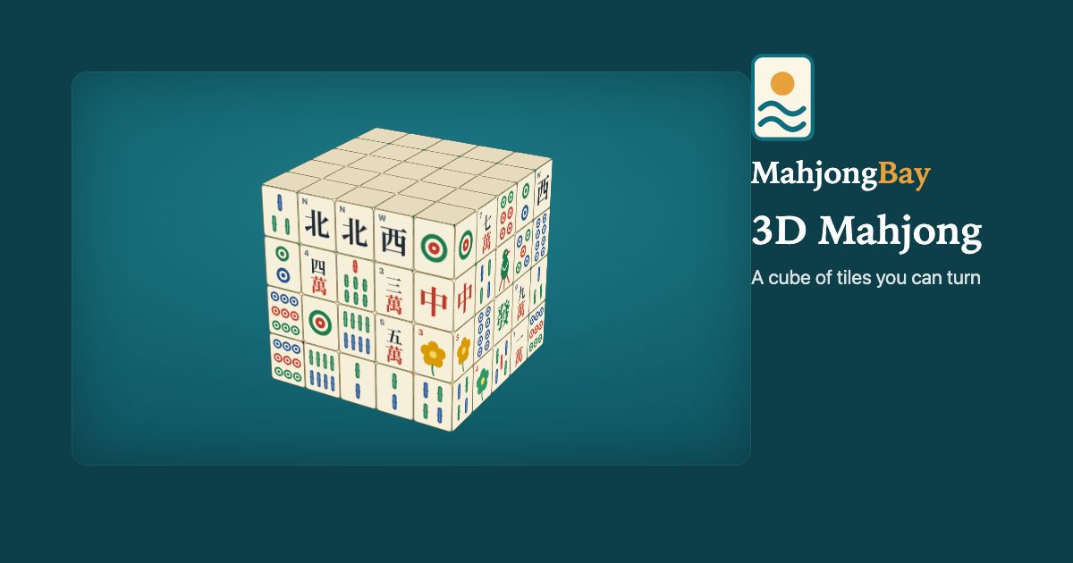 3D Mahjong layout